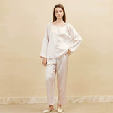 Silk Pajamas - Round Neck Soft & Comfortable Loungewear - LANI SILK